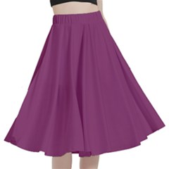 Glistening Grape Purple	 - 	a-line Full Circle Midi Skirt With Pocket