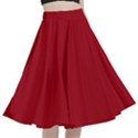 Cranberry Red	 - 	A-Line Full Circle Midi Skirt With Pocket View1