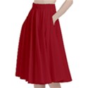 Cranberry Red	 - 	A-Line Full Circle Midi Skirt With Pocket View2