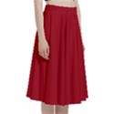 Cranberry Red	 - 	A-Line Full Circle Midi Skirt With Pocket View3
