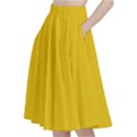 Jonquil Yellow	 - 	A-Line Full Circle Midi Skirt With Pocket View2