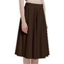 Chocolate  Brown	 - 	A-Line Full Circle Midi Skirt With Pocket View3