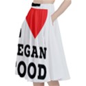 I love vegan food  A-Line Full Circle Midi Skirt With Pocket View2