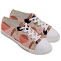 Doodle Yakisoba Seamless Pattern Background Cartoon Japanese Street Food Men s Low Top Canvas Sneakers View3