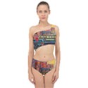 The City Style Bus Fantasy Architecture Art Spliced Up Two Piece Swimsuit View1