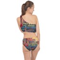 The City Style Bus Fantasy Architecture Art Spliced Up Two Piece Swimsuit View2