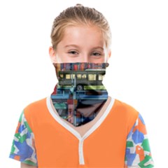 The City Style Bus Fantasy Architecture Art Face Covering Bandana (kids)