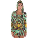 Monkey Tiger Bird Parrot Forest Jungle Style Long Sleeve Hooded T-shirt View1