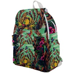 Monkey Tiger Bird Parrot Forest Jungle Style Top Flap Backpack by Grandong