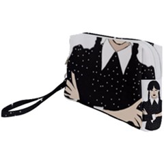 Wednesday Addams Wristlet Pouch Bag (small) by Fundigitalart234