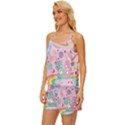 Bears Kawaii Pattern Satin Pajama Short Set View2