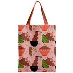 Japanese Street Food Soba Noodle In Bowl Zipper Classic Tote Bag by Cowasu