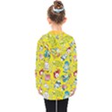 Robot Pattern Lego Kids  Double Breasted Button Coat View2
