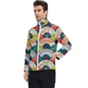 Japanese Fans Bright Pattern Men s Bomber Jacket View3
