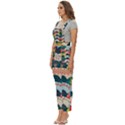 Japanese Fans Bright Pattern Women s Pinafore Overalls Jumpsuit View2