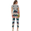 Japanese Fans Bright Pattern Women s Pinafore Overalls Jumpsuit View4