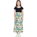 Flora Nature Color Japanese Patterns Kids  Flared Maxi Skirt View1