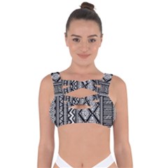Tribal African Pattern Bandaged Up Bikini Top