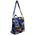 Starry Surreal Psychedelic Astronaut Space Crossbody Backpack View2