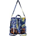 Starry Surreal Psychedelic Astronaut Space Crossbody Backpack View3