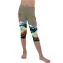 Surreal Art Psychadelic Mountain Kids  Lightweight Velour Capri Leggings  View1