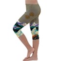 Surreal Art Psychadelic Mountain Kids  Lightweight Velour Capri Leggings  View2