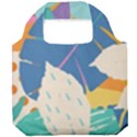 Exotic Leaves Flower Plant And Branches Art Print Botanical Pattern Foldable Grocery Recycle Bag View1