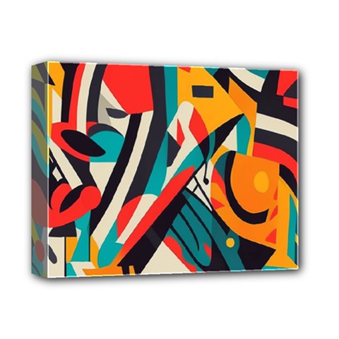 Colorful Abstract Deluxe Canvas 14  X 11  (stretched)