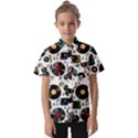 Records Vinyl Seamless Background Kids  Short Sleeve Shirt View1