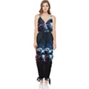 Psychedelic Astronaut Trippy Space Art Sleeveless Tie Ankle Chiffon Jumpsuit View1
