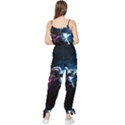 Psychedelic Astronaut Trippy Space Art Sleeveless Tie Ankle Chiffon Jumpsuit View2
