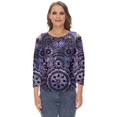 Hamsa Hand Cut Out Wide Sleeve Top