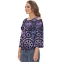Hamsa Hand Cut Out Wide Sleeve Top View2