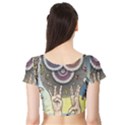 Vintage Trippy Aesthetic Psychedelic 70s Aesthetic Short Sleeve Crop Top View2