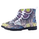 Vintage Trippy Aesthetic Psychedelic 70s Aesthetic Men s High-Top Canvas Sneakers View2