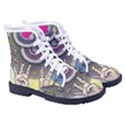 Vintage Trippy Aesthetic Psychedelic 70s Aesthetic Men s High-Top Canvas Sneakers View3