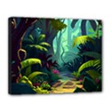 Rainforest Jungle Cartoon Animation Background Canvas 14  x 11  (Stretched) View1