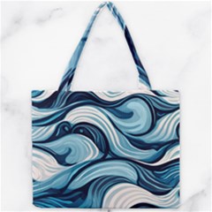 Pattern Ocean Waves Arctic Ocean Blue Nature Sea Mini Tote Bag
