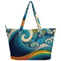 Waves Wave Ocean Sea Abstract Whimsical Abstract Art Full Print Shoulder Bag View2