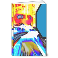 Stop Retro Abstract Stop Sign Blur 8  X 10  Hardcover Notebook by Ndabl3x