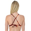 Leaves Fall Autumn Season Orange Reversible Tri Bikini Top View2