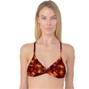 Leaves Fall Autumn Season Orange Reversible Tri Bikini Top View3