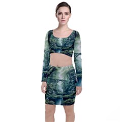 River Forest Wood Nature Top And Skirt Sets