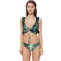 River Forest Wood Nature Low Cut Ruffle Edge Bikini Set View1
