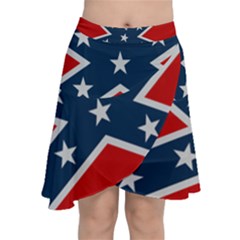 Rebel Flag  Chiffon Wrap Front Skirt