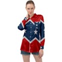 Rebel flag  Long Sleeve Satin Shirt View1