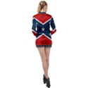 Rebel flag  Long Sleeve Satin Shirt View2