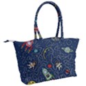 Cat Cosmos Cosmonaut Rocket Canvas Shoulder Bag View2