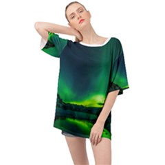 Iceland Aurora Borealis Oversized Chiffon Top