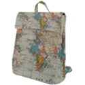 Vintage World Map Flap Top Backpack View1